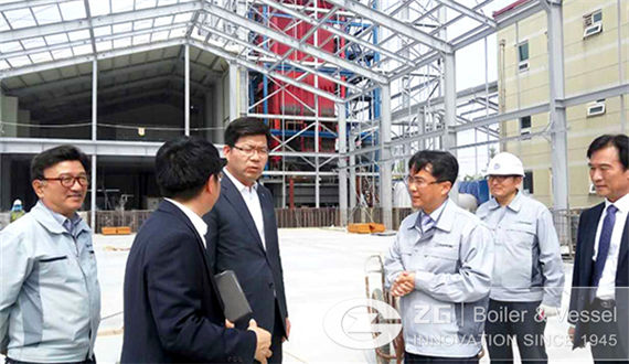 Pyreongtaek Mayor Inspected ZG 30T Biomass Boiler Project Site